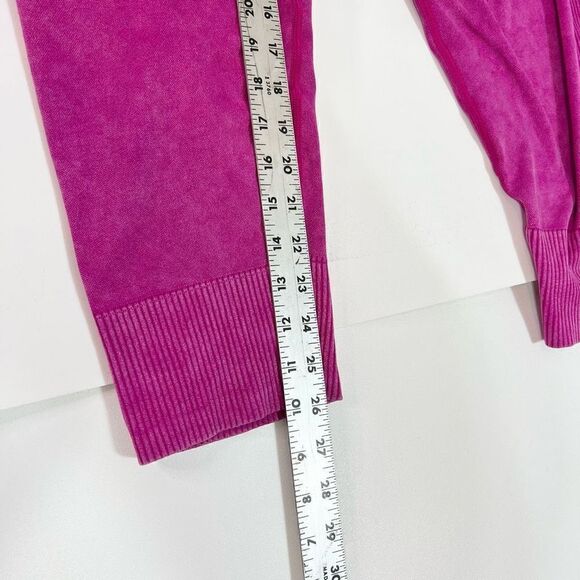 Pink Active Jogger Leggings Women's XL High Rise Seamless Ribbed Activewear - Picture 2 of 9